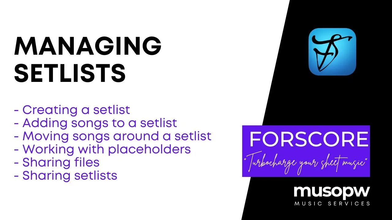 forScore  | Creating & Managing Setlists